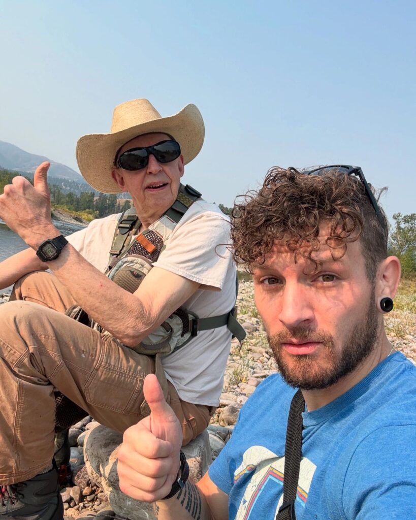 Fishing at Kelly's Island with a former church elder of mine