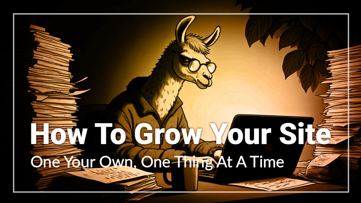 How To Grow Your Site On Your Own, One Thing At A Time