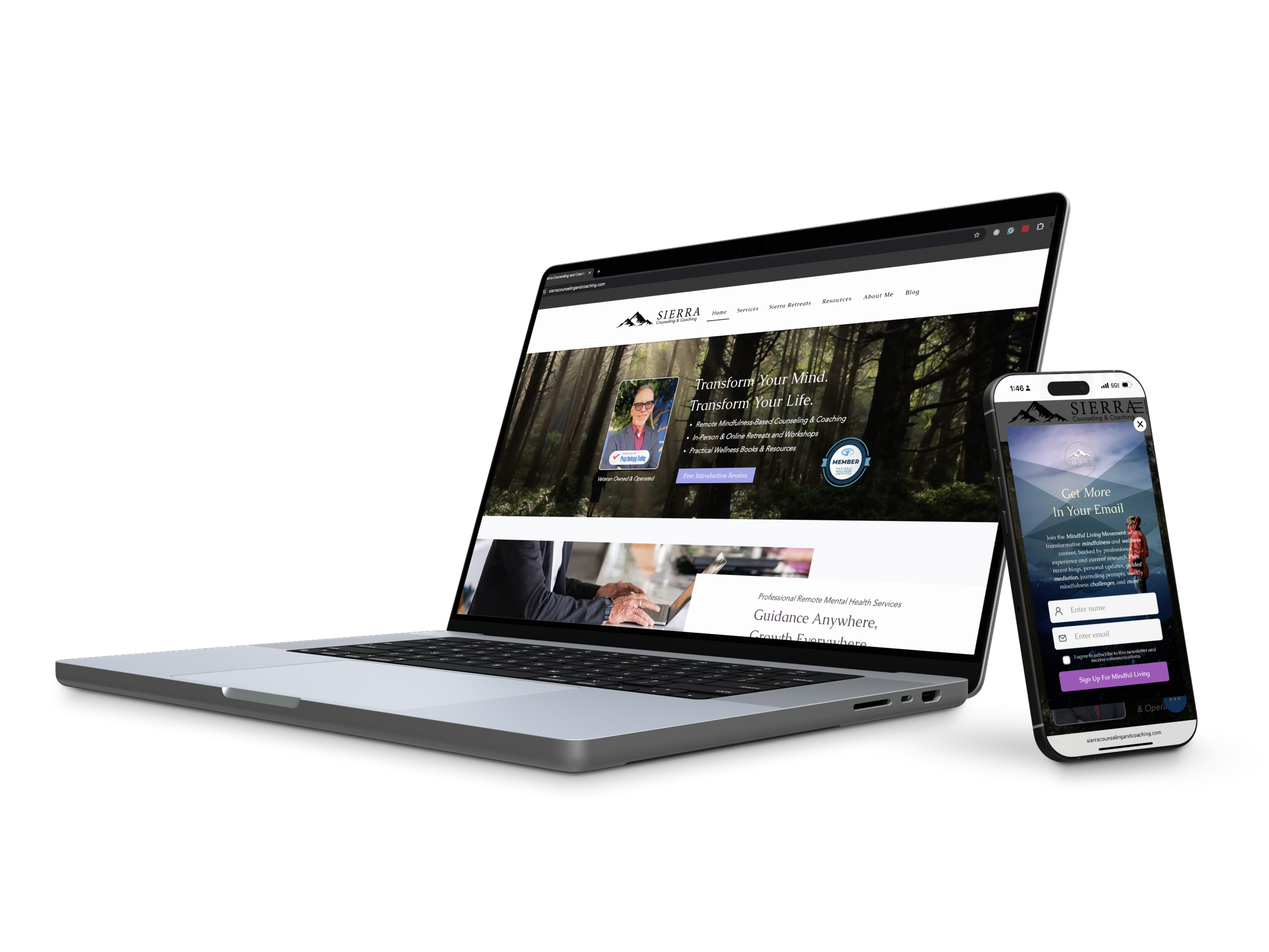website development for Sierra Counseling & Coaching