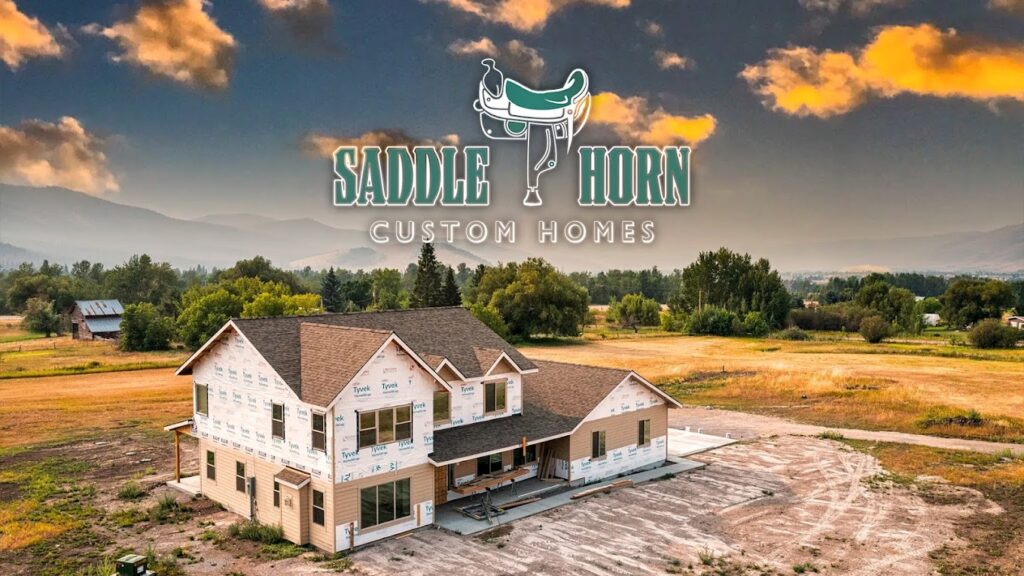 Saddle Horn Custom Homes, in Western Montana, with professional logo and brand