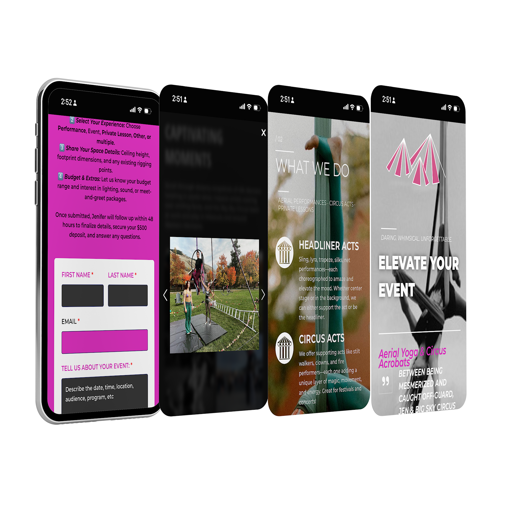 Single Page Website – Big Sky Circus
