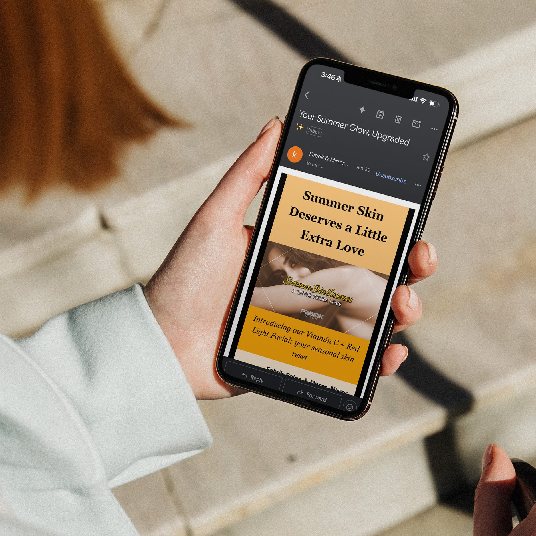 Email marketing help mockup - Fabrik Salon in Missoula