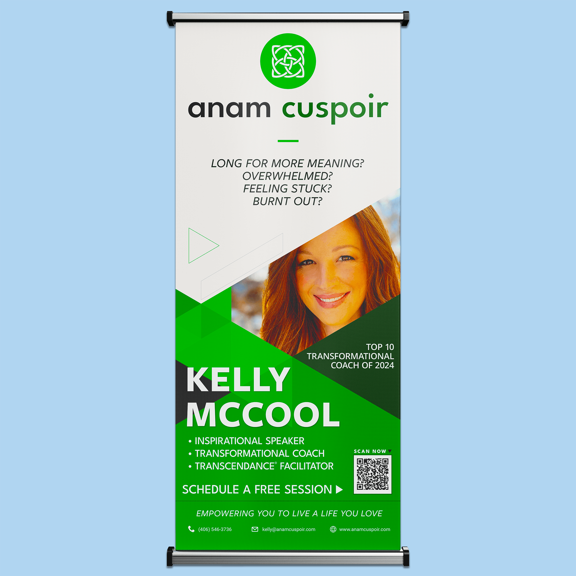 stand up banner design for Missoula business owner