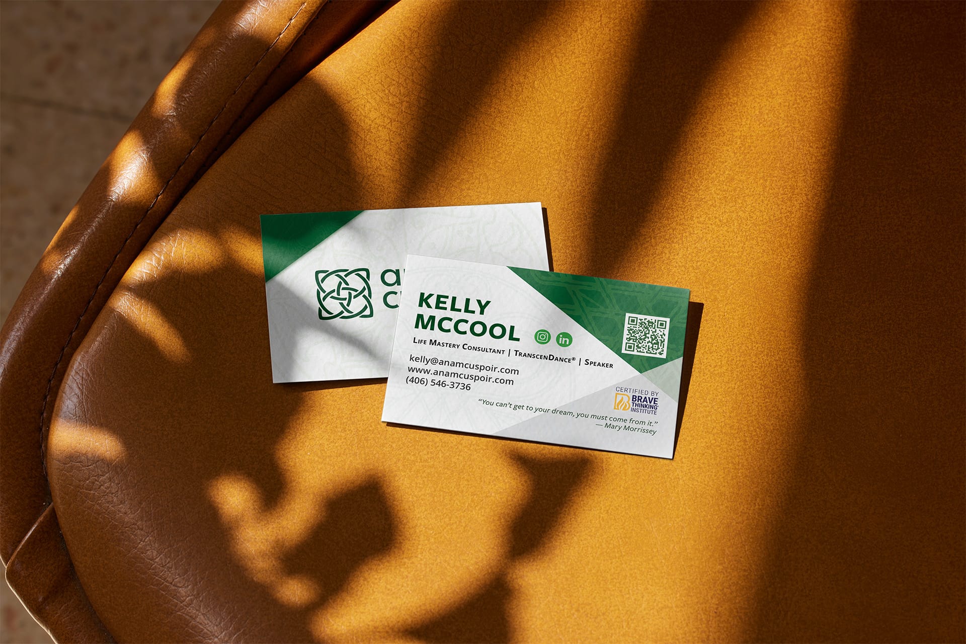 professional business card design for Missoula business owner