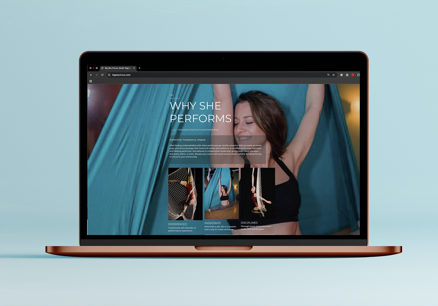 Single-page-website-package_Stigma m&D Single-page Website _ Big Sky Circus